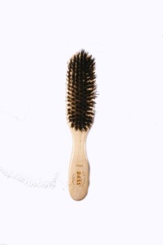 Brush - Semi Oval 100% Soft Boar Wood Handle For Very Fine Hair Gentle To The Scalp Bass Brushes 1 Brush
