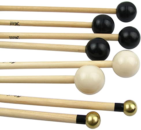 IKN Xylophone Bells Mallets/Sticks with Different Hard,Set of 4 Pairs