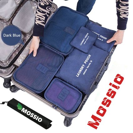 Mossio 7 Sets Packing Cubes for Travel - Bonus Shoe Bag Included - Lightweight & Durable Packing Bags - Great for Carry-on Luggage Accessories