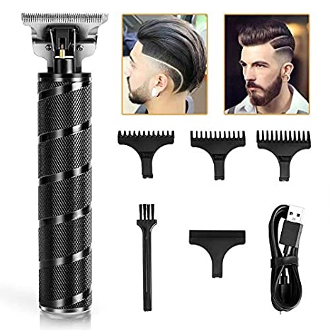 Hair Clippers for Men, Zero Gapped Hair trimmers, Anyfun T-Blade Pro Li outline clippers trimmers for Hair Cutting, Cordless Hair Clippers, USB Qucik Charge Waterproof T outliner trimmers (black)