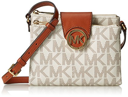 Michael Kors Women's Fulton Large Crossbody Leather Cross-Body Satchel