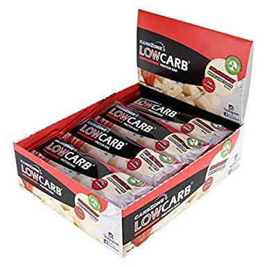 Carbzone Low Carb Strawberry White Chocolate Protein Bar 65 g (Pack of 12)