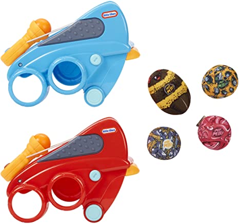 Little Tikes Mighty Blasters Sling Blaster 2-Pack with Two Toy Wrist Launchers and 4 Soft Power Pods for Kids Ages 3 Years and Up