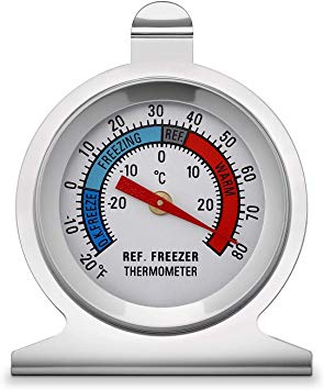 KT THERMO Dial Refrigerator Thermometer With Instant Read,2-Inch Stainless Steel Freezer Thermometer …