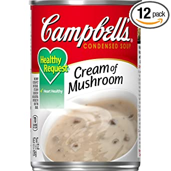 Campbell's Condensed Healthy Request Cream of Mushroom Soup, 10.5 oz. Can (Pack of 12)