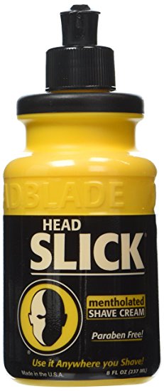 HeadBlade HeadSlick Shave Cream, Mentholated, 8 fl oz (237 ml) (Pack of 3)
