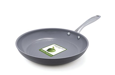 GreenPan Lima 3D I Love Fish & Veggies 10 Inch Hard Anodized Non-Stick Dishwasher Safe Ceramic Fry Pan