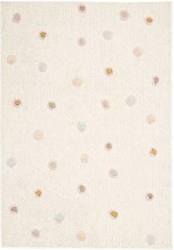 Carousel Dots Rug, 30-Inch by 50-Inch, White