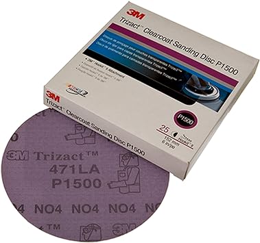 3M Trizact Hookit Clear Coat Sanding Disc, 02095, 5 in, 25 per carton