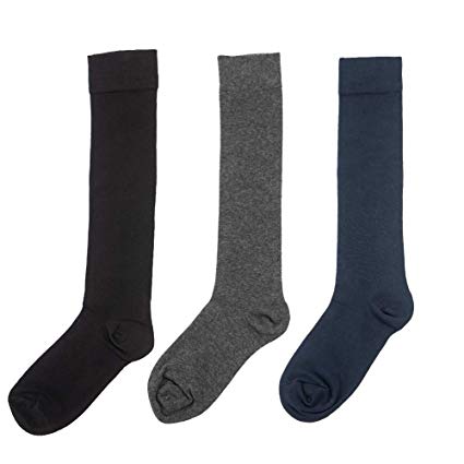 3 Pairs Men's Knee-High Dress Socks