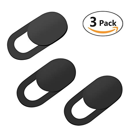 RVZHI Webcam Cover, Ultra Slim 0.027 inch 3 Pack Web Camera Cover Slide for Laptop, Desktop, PC, Macboook Pro, iMac, Mac Mini, Computer, Smartphone, Protect Your Privacy and Security, Strong Adhensive