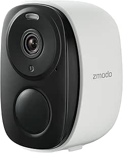 Zmodo Security Camera Wireless Indoor Outdoor, Rechargeable Battery Powered, 100° view 1080P HD Color Night Vision, AI Motion Detection, 2-Way Audio, IP65 Waterproof Cloud/SD Storage, Works with Alexa