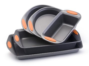 Rachael Ray Oven Lovin' Non-Stick 5-Piece Bakeware Set, Orange