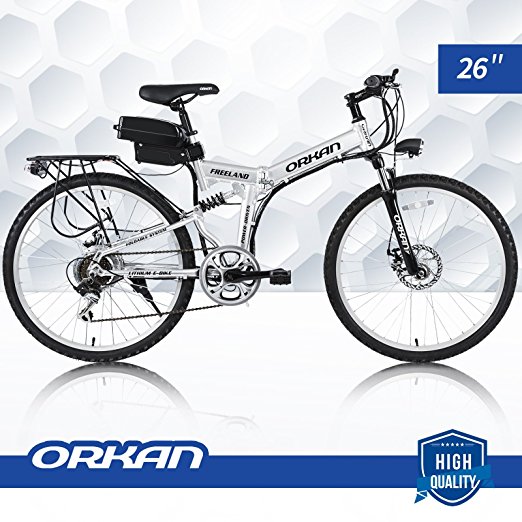 ORKAN E-Bike 7-Speed Floding Electric Bike 250W 26" Electric Montain Bike 36V / 1.8A