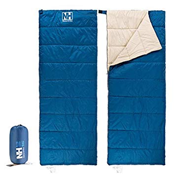 Besteam Camping Sleeping Bag Outdoor Ultralight Sleeping Bag Envelope Sleeping Bag (Blue)