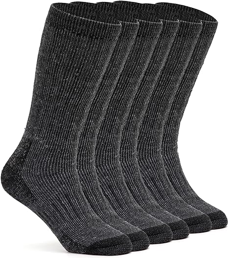 Alvada Merino Wool Hiking Socks Thermal Warm Crew Winter Boot Sock For Men & Women 3 Pairs