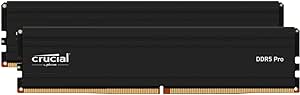 Crucial Pro RAM 64GB Kit (2x32GB) DDR5 5600MHz (or 5200MHz or 4800MHz) Desktop Memory CP2K32G56C46U5