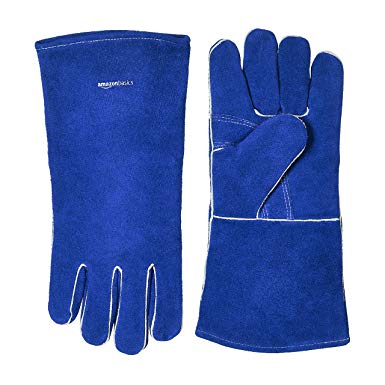 AmazonBasics Welding Gloves, Blue, 1-Pack