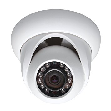 1MP Weatherproof Indoor/Outdoor IP Dome Security Camera - 50 Feet of IR - ONVIF - Wide Angle Lens - High Definition Security Recording