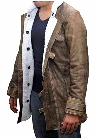 Men's Shearling Coat - Distressed Brown Leather Shearling Jacket ► BEST SELLER ◄