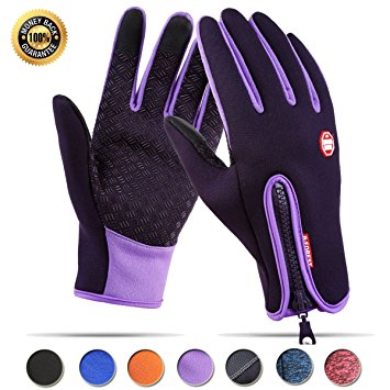 Achiou Cycling Gloves Touchscreen Winter Warm Bicycling Bike Gloves Outdoor Sports Running Climbing Skiing for Men Women