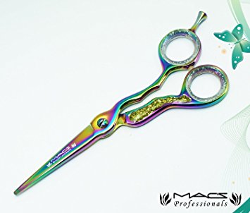 MACS PROFESSIONAL Titanium Barber Razors Edge Hair Cutting Scissors / Shears Ergonomic Style-14117