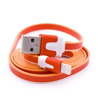 I-Q's 3-Toned Color Noodle USB Data Cable for iPhone 5 (Red)