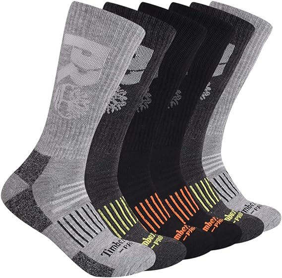 Timberland PRO Men's 6-Pack Crew Socks