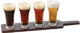 Libbey Craft Brews Beer Flight 6-Ounce Clear Pilsner Glass Set 5-Piece