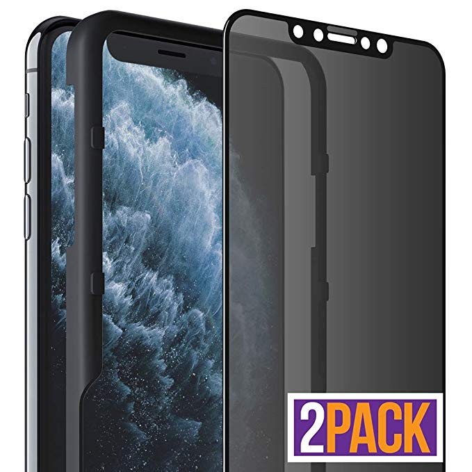 FlexGear Privacy Screen Protector for iPhone 11 Pro [Full Coverage] Tempered Glass (2-Pack)