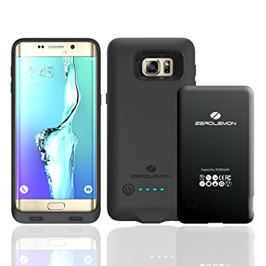 Samsung Galaxy S6 Edge Plus Battery Case,ZeroLemon 3500mAh Slim Power Battery Case for Samsung Galaxy S6 Edge Plus,(Fits All Versions of Galaxy S6 Edge Plus)-Black