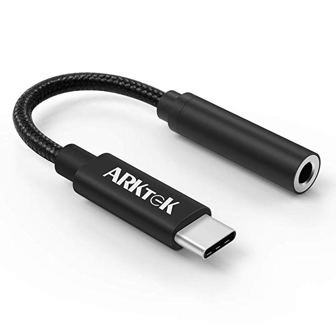 ARKTEK USB Type C to 3.5mm Audio Adapter Braided Cord Hi-Res USB-C to Aux Cable Headphone Jack Adapter for iOS Pad Pro 2018 Google Pixel 3 Galaxy S10 Mate 20 Pro and More