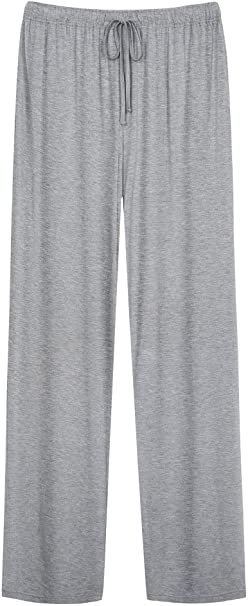 WiWi Men's Bamboo Sleep Pants Tall Pajamas Bottoms Lightweight Sleepwear Soft Loungewear Plus Size Lounge Pant S-4X