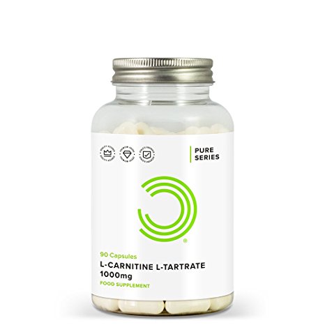 1000mg L-Carnitine L-Tartrate - Pack of 90 Fat Loss Capsules