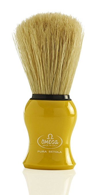 Omega 10065 Pure Bristle Shaving Brush (Yellow) [Personal Care] by OMEGA