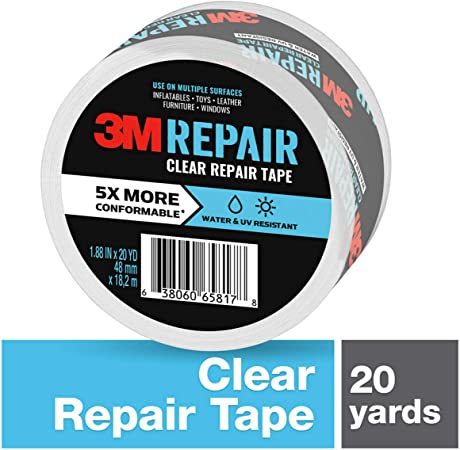 3M Clear Repair Tape, 1.88 inch x 20 yards, RT-CL60, 1 roll