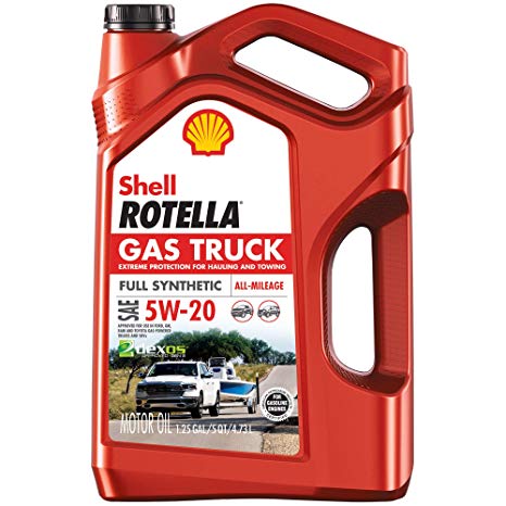 Rotella Gas Truck 5W-20 Full Synthetic Motor Oil, 5 Quart - Pack of 1