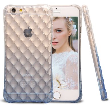 iPhone 6 Plus Case iPhone 6S Plus Case AUMI Shockproof Colorful Clear Shell Slim Case Translucent Impact Resistant Flexible TPU Soft Bumper Case Protective Shell for Apple iPhone 66S Plus Blue