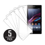 Sony Xperia Z1 Screen Protector Cover MPERO Collection 5 Pack of Clear Screen Protectors for Sony Xperia Z1 C906