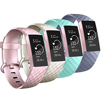 Vancle Bands Compatible with Fitbit Charge 3 Bands Replacement Charge 3 SE Classic Sports Accessories Wristbands Small Large for Women Men