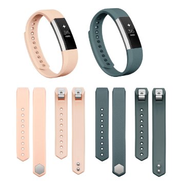 Vancle Fitbit Alta Bands, Replacement Bands for Fitbit Alta with Metal Clasp,No Tracker (2PCS)