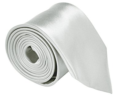 Moda Di Raza - Mens Necktie 3.5"Tie - Satin Finish Polyester Solid Color Tie
