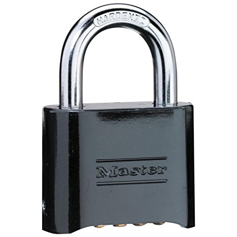 Master Lock 178D Set-Your-Own Combination Padlock, Die-Cast, Black (Pack of 2)