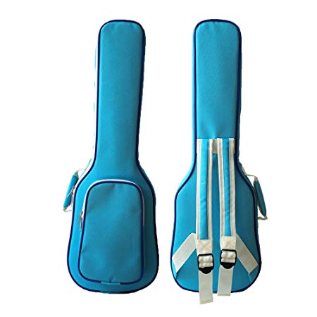 ZEALUX Colourful Adjustable Shoulder Strap 10MM Sponge Fill Ukulele Case Bag & Uke Case (21 in, Blue)