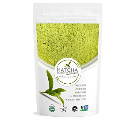 Culinary Matcha (16oz) High Grade - Pure Matcha Green Tea Powder, USDA Organic, Kosher & Non-GMO Certified, Vegan and Gluten-Free, Incredible Flavor, Delicate Aroma, Natural Energy Booster