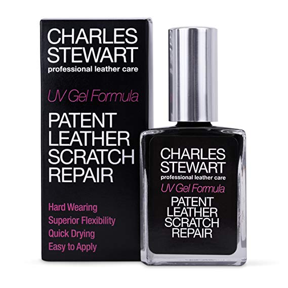 CHARLES STEWART PATENT LEATHER SCRATCH REPAIR & RESTORE UV GEL FORMULA – BLACK