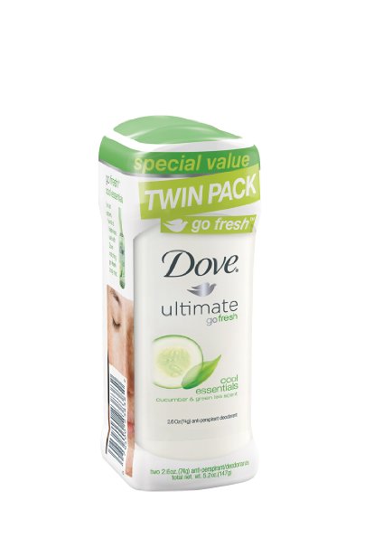 Dove go fresh Anti-Perspirant Deodorant Cool Essentials Cucumber ampGreen Tea 26 oz Twin Pack