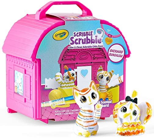 Crayola Scribble Scrubbie Pets, Backyard Playset, Color & Wash Creative Toy, Gift for Kids, Age 3, 4, 5, 6, Multi