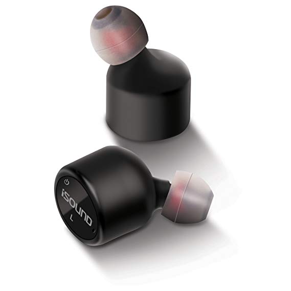 BT FIT Truly Wireless Earbuds – NO Wires! Bluetooth Enabled Plus mic – Perfect for iPhone 7 & All BT Smartphones. by Isound