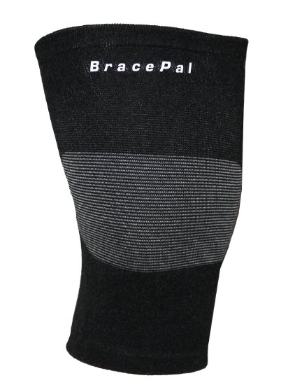 Knee Support Sleeve by BracePal - Arthritis Pain Relief - Best in Quality (Medium, Black)